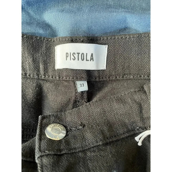 Pistola Women's Winston High Rise Fray Hem Short Seek And Destroy‎ Black Size 33 - Picture 3 of 7